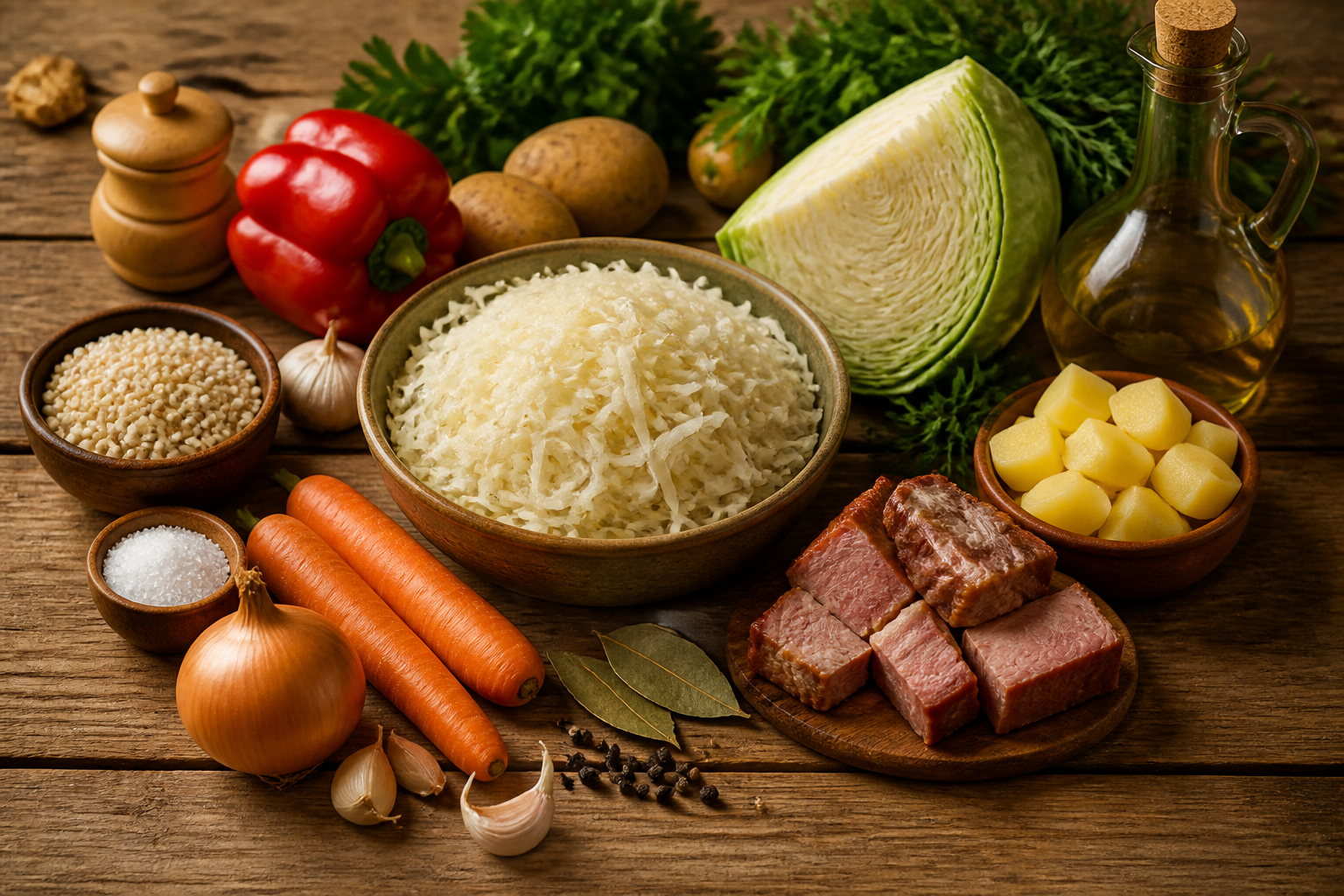 Інгредієнти — що брати і чому — иллюстрация к статье «рецепт вкуснейшего капусняка»