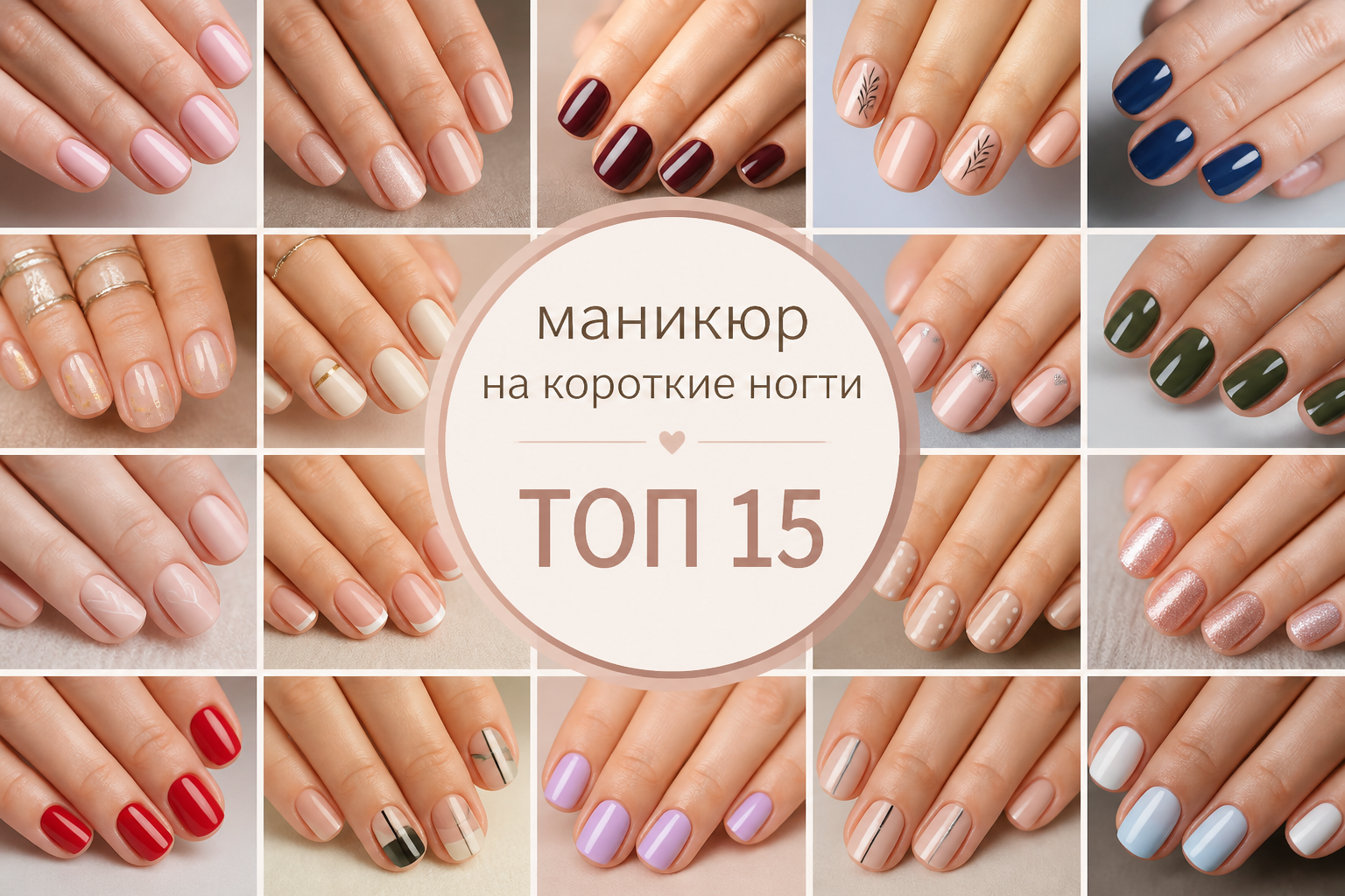 маникюр на короткие ногти топ 15 — иллюстрация к статье «маникюр на короткие ногти топ 15»