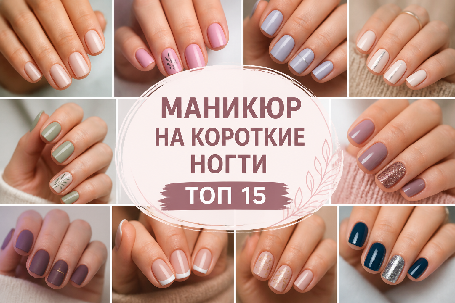 маникюр на короткие ногти топ 15 — иллюстрация к статье «маникюр на короткие ногти топ 15»