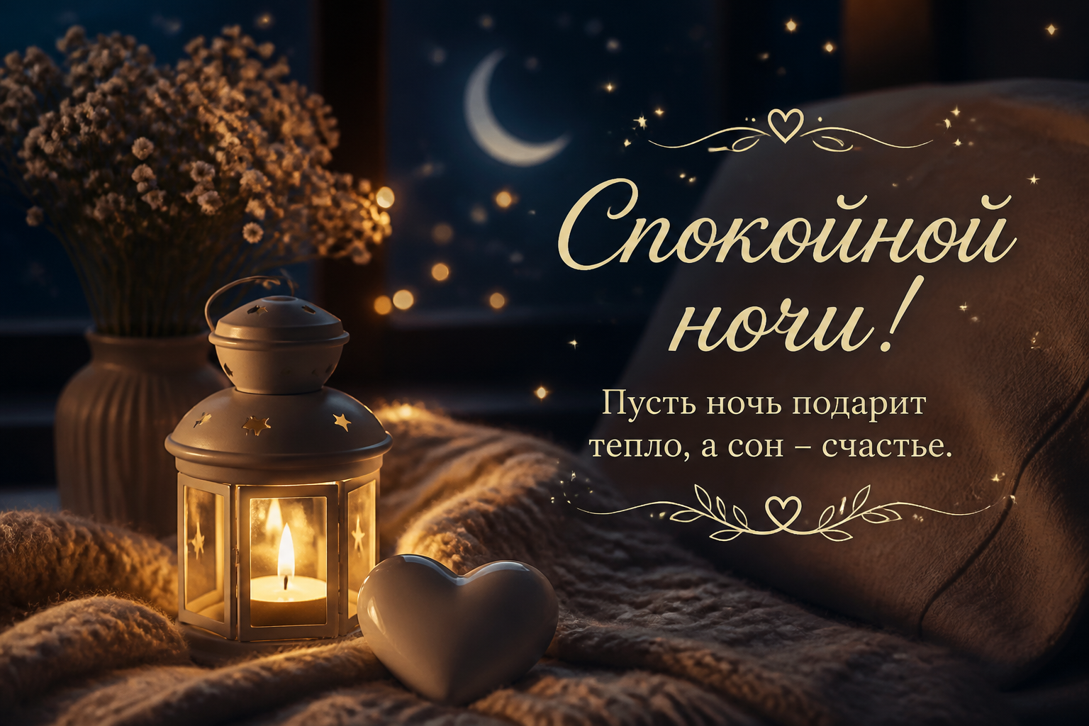 Короткие и нежные пожелания доброй ночи — иллюстрация к статье «доброй ночи теплые пожелания»