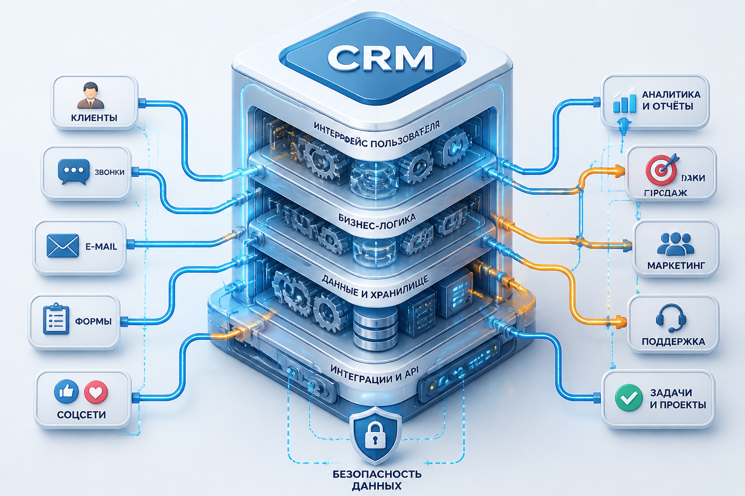 Как это работает изнутри — иллюстрация к статье «crm система»