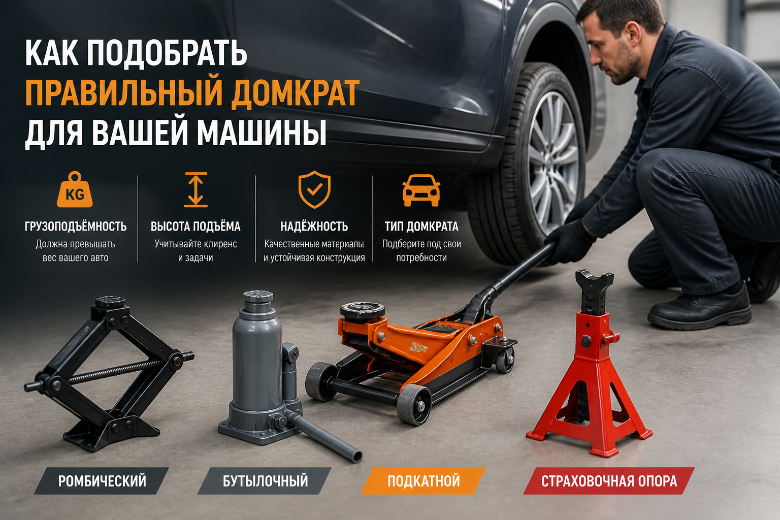 как подобрать правильный домкрат для вашей машины — иллюстрация к статье «как подобрать правильный домкрат для вашей машины»