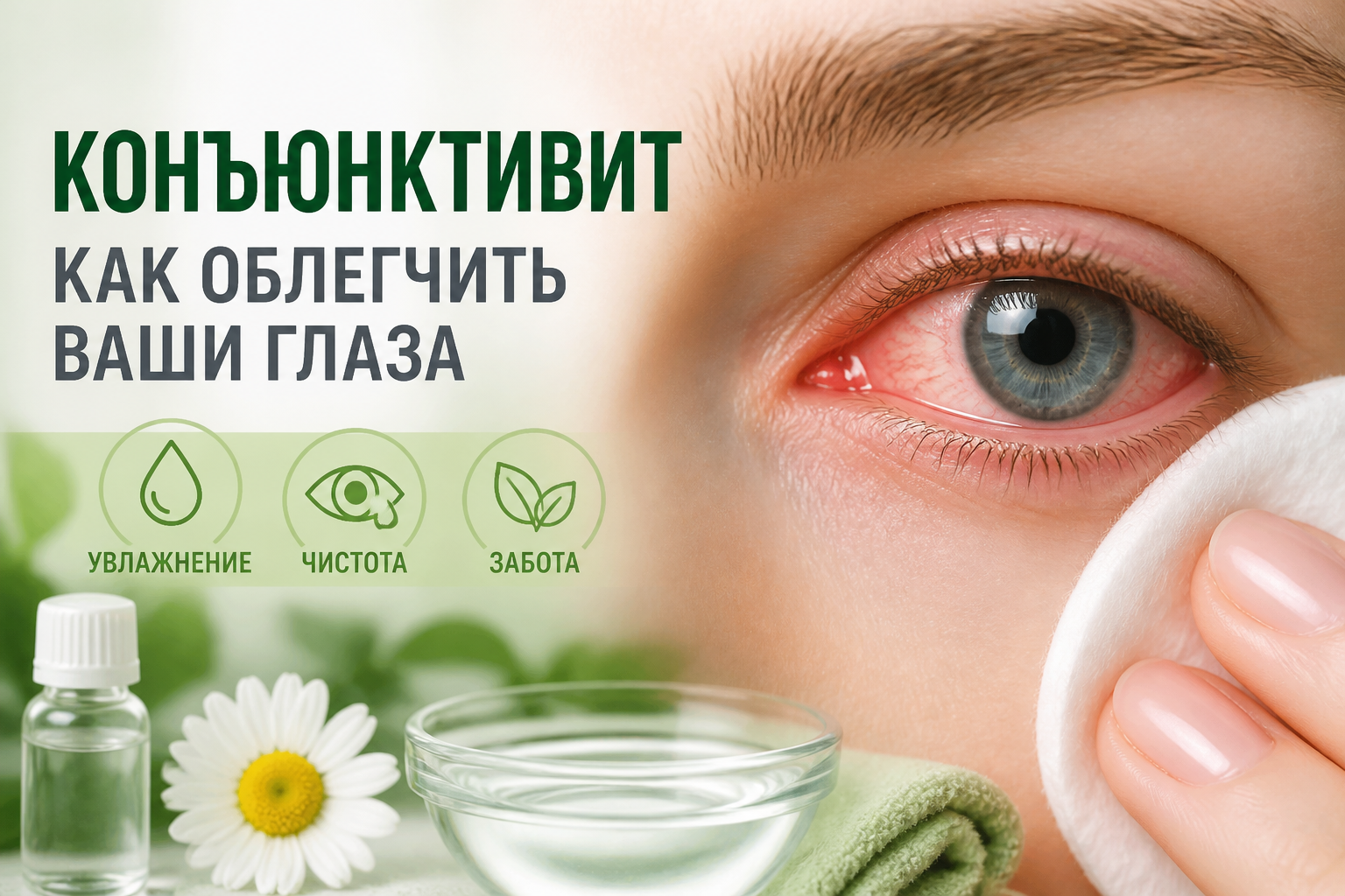 Конъюнктивит: как облегчить глаза дома и чем лечить