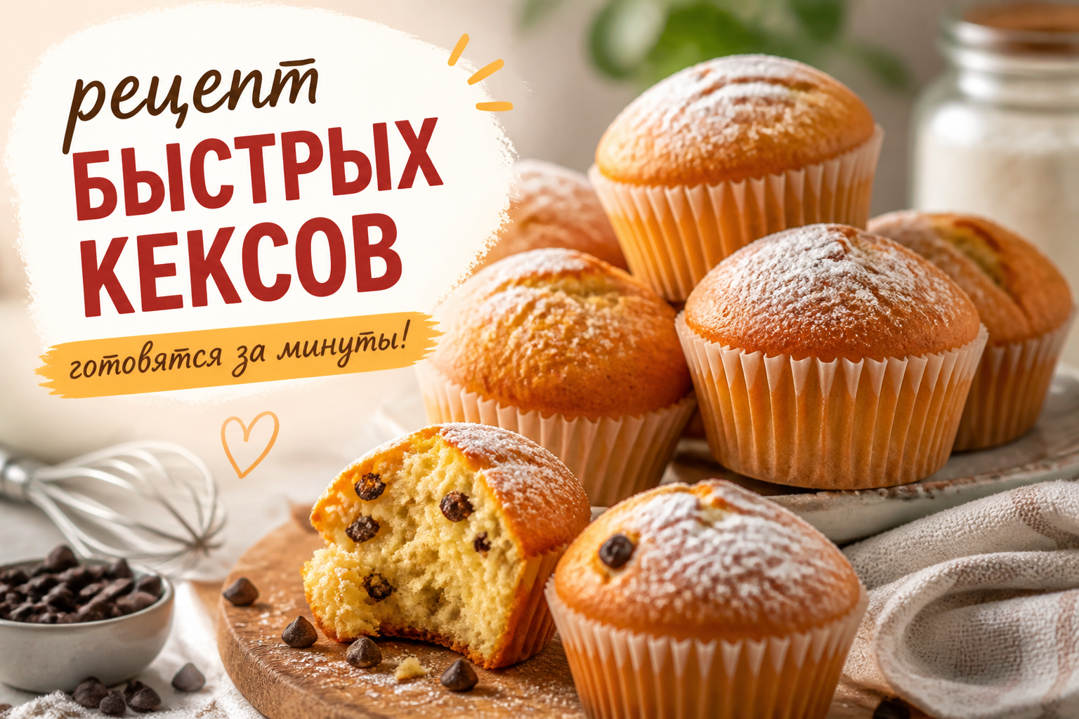 Рецепт быстрых кексов: простые и вкусные варианты
