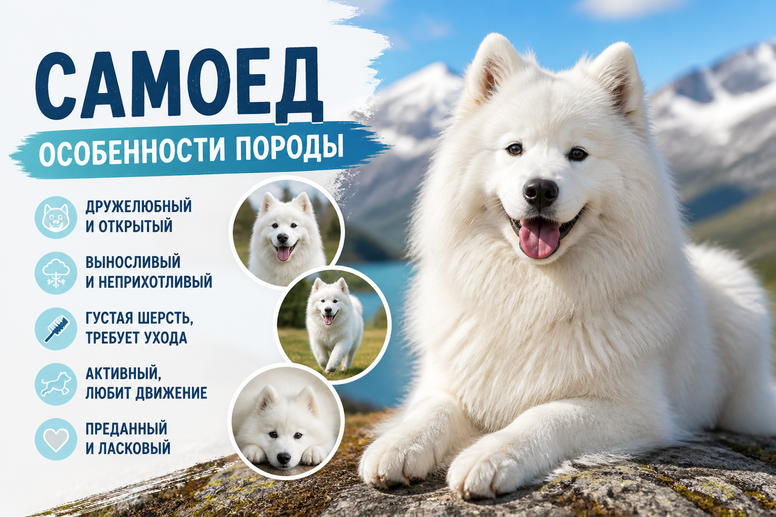 Самоед: особенности породы, характер и уход
